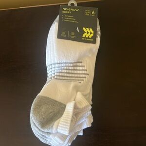 New No Show Socks White 6 pairs size 6-12
